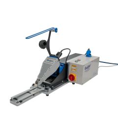 Strip welding machine for PVC strips